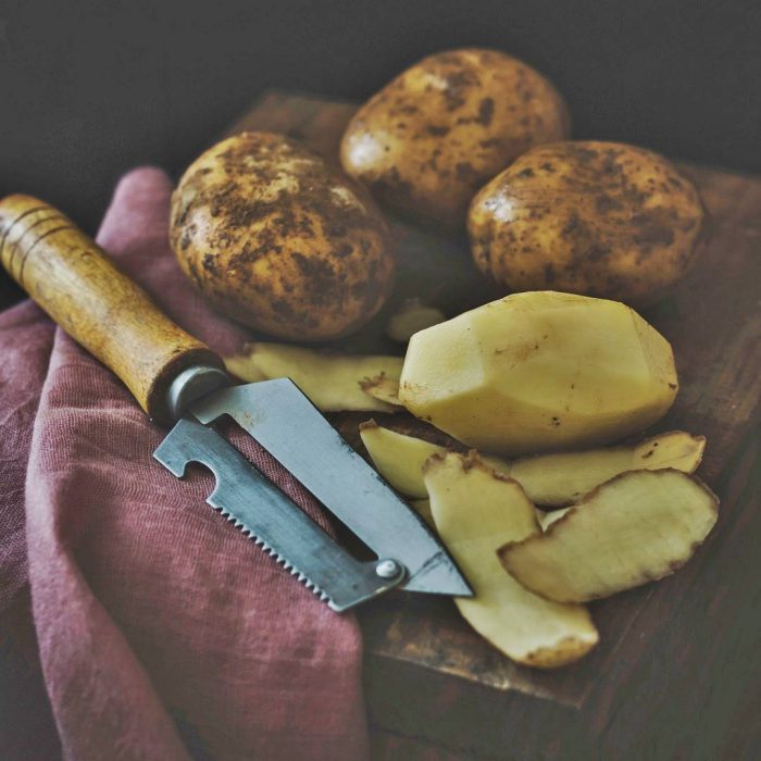 patates, patates soyma bıçağı, patates soyacağı, kabuklu patates
