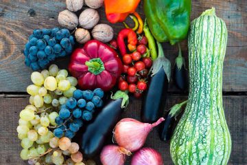 kırmızı biber, kuru soğan, kabak, patlıcan, üzüm, ceviz, meyveler, renk renk beslenme, antioksidan, meyve, sebze
