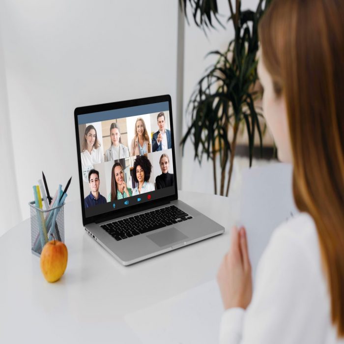 laptop, online, online görüşme