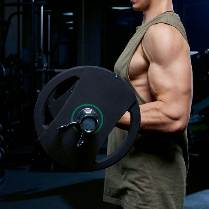 biceps, biseps, pazu, erkek kas, spor salonu aletler, karanlık, adam, fitness merkezi